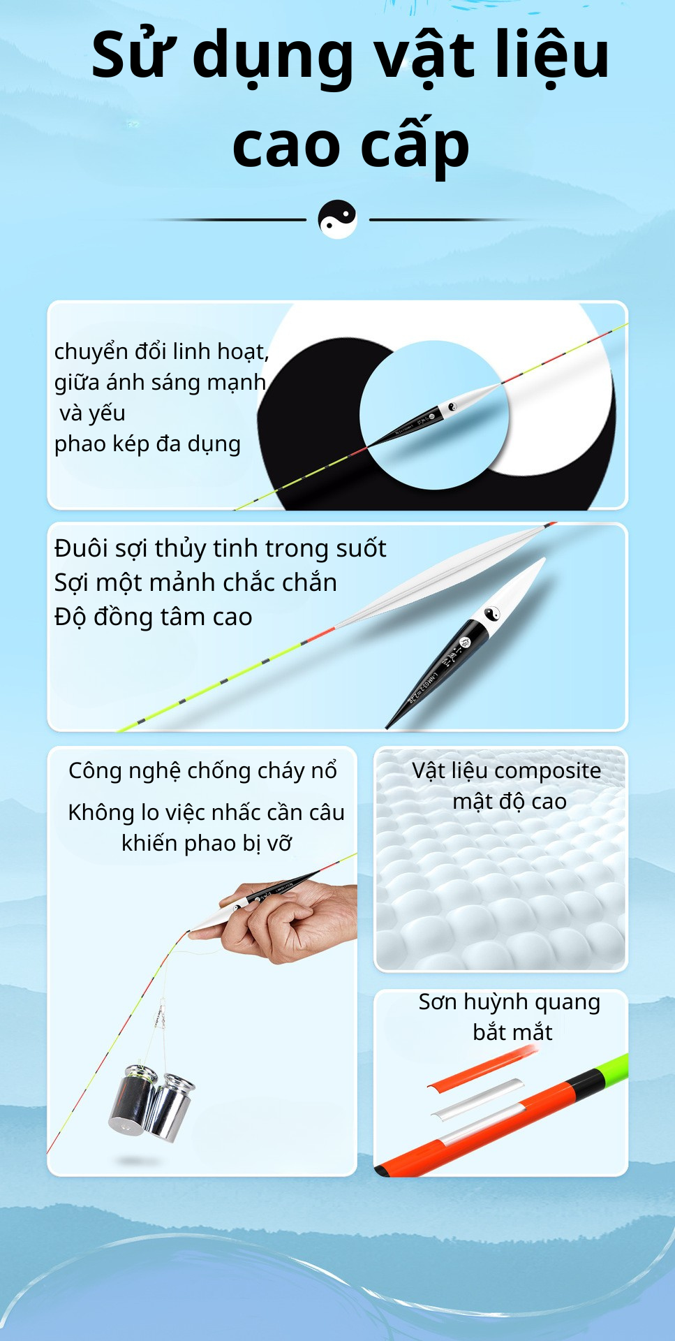 Phao câu cá Phoenix đuôi kép cao cấp - Ảnh 2