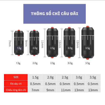 Hộp 50 Viên Chì Câu Đài Tặng Kèm - Ảnh 4