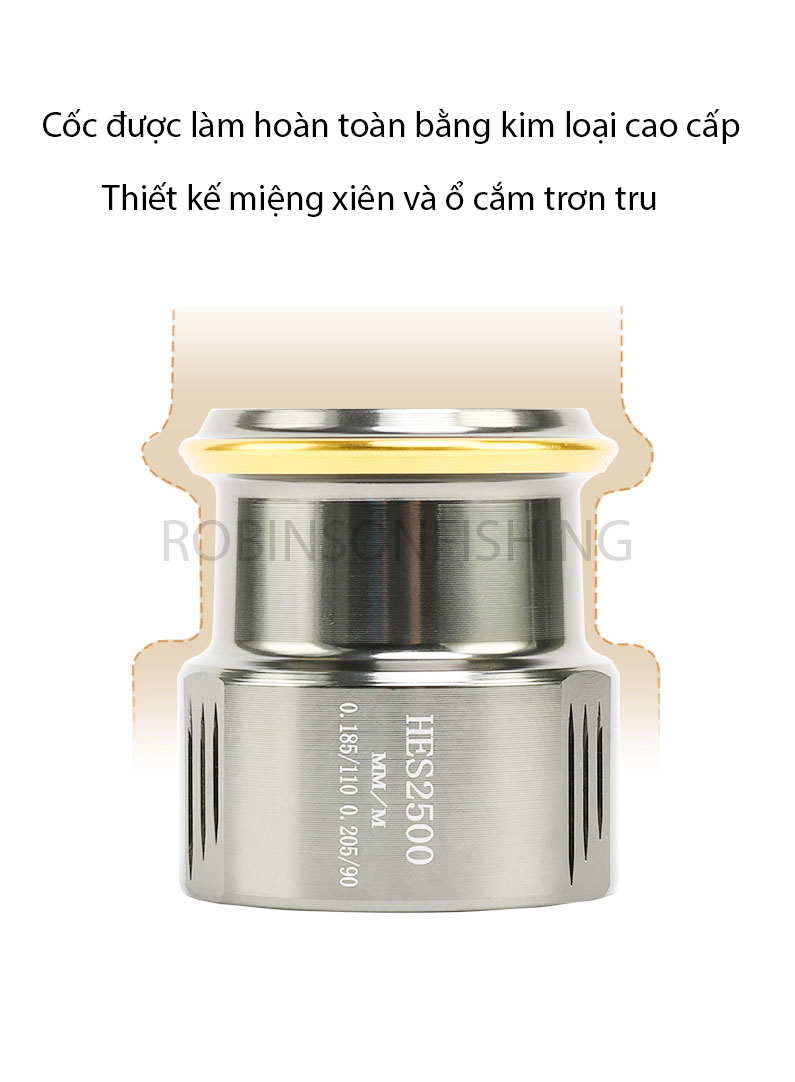 Máy Câu Kim Loại 2 Tay Quay HES T01 - Ảnh 4