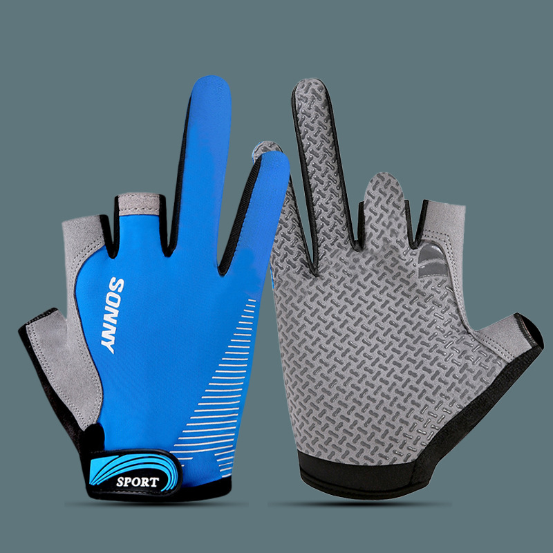 Găng Tay Hở Ngón Chất Liệu Da Lộn - Ảnh 8