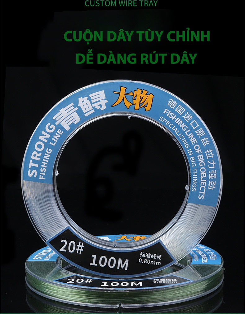 DÂY CÂU GERMAN CÂU CÁ LỚN CUỘN 100M - Ảnh 10