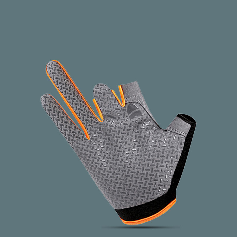 Găng Tay Hở Ngón Chất Liệu Da Lộn - Ảnh 5