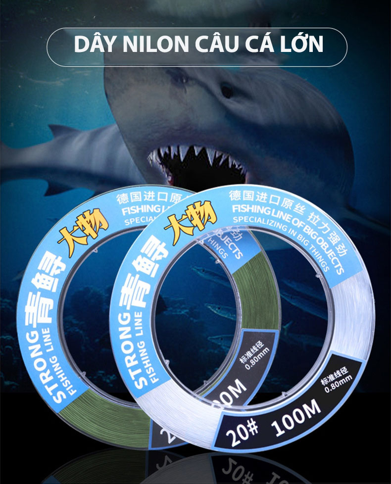 DÂY CÂU GERMAN CÂU CÁ LỚN CUỘN 100M