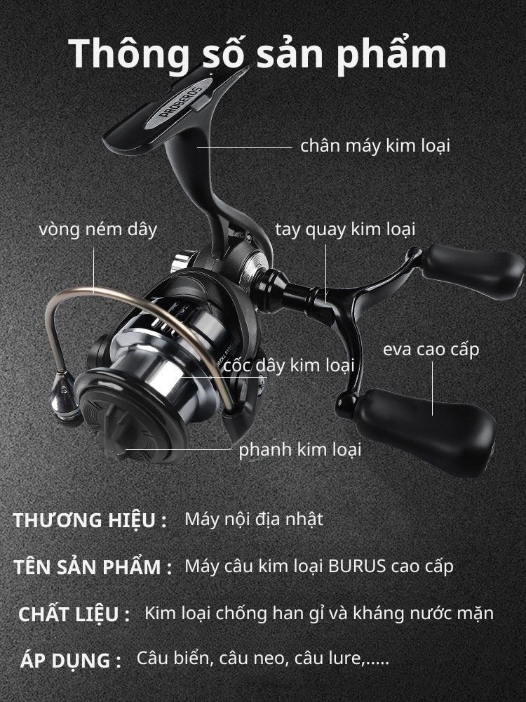 SIÊU PHẨM MÁY CÂU KIM LOẠI BURUS CAO CẤP - Ảnh 3