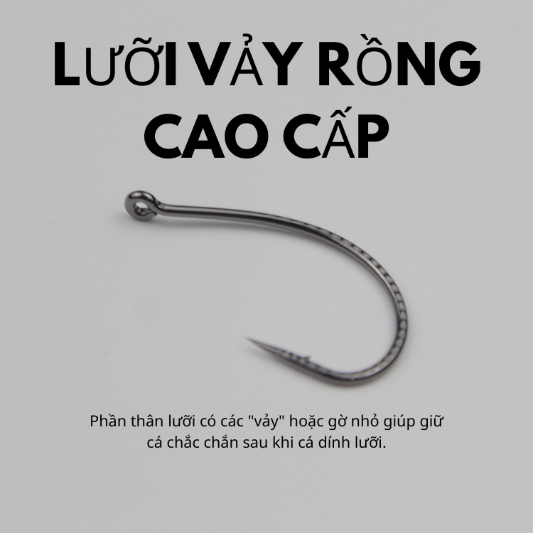 Túi 50 Lưỡi câu cá Longlin Vẩy Rồng - Ảnh 8