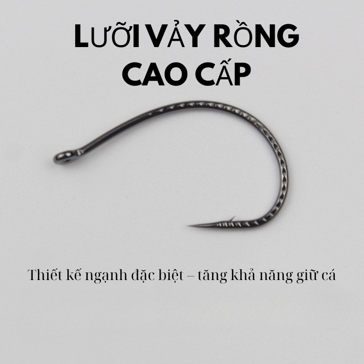 Túi 50 Lưỡi câu cá Longlin Vẩy Rồng - Ảnh 7