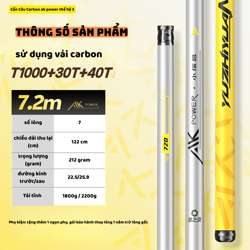 Cần Carbon AK Power Cao Cấp - Ảnh 7