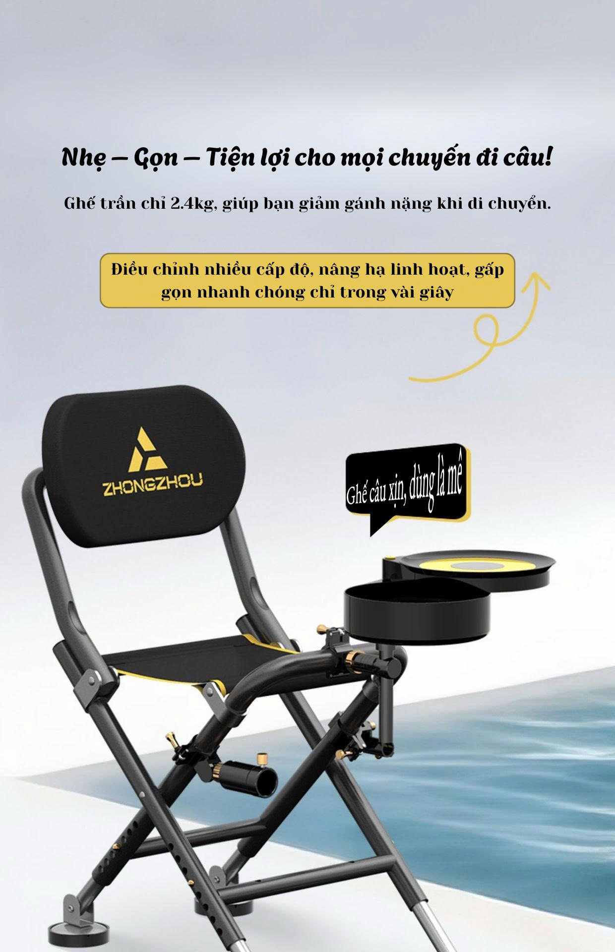 Ghế Gấp Gọn ZH Cao Cấp