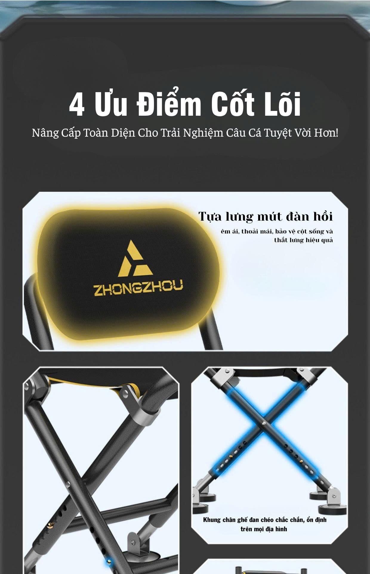Ghế Gấp Gọn ZH Cao Cấp - Ảnh 3